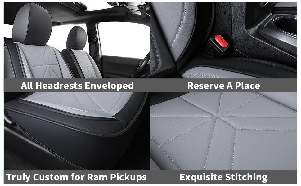 2005-2023 Tacoma Seat Covers Custom Double Cab,Waterproof leather seat cover, all seasons including trims like SR, SR5, Limited, TRD Off Road, TRD Pro, TRD Sport, etc. comfortable and breathable