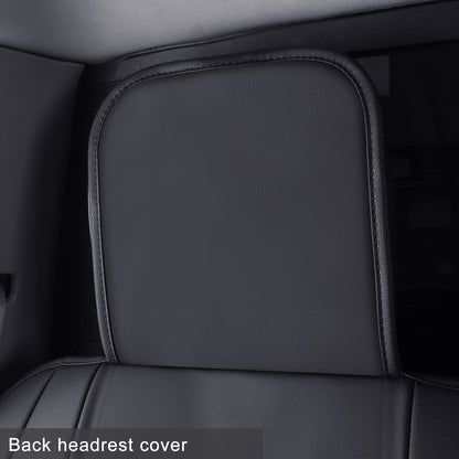 Ram 1500 Seat Covers Front and Back, Also Fit for Minority of The 2006-2020 Ram 2500 3500 Crew Cab& Quad Cab Pickup, with Faux Leather