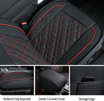 Ford F150 seat covers Fit 2009-2024 F150 SuperCrew and 2017-2024 F250 F350 Crew Cab  With armrest box cushion, all seasons, waterproof leather cushions