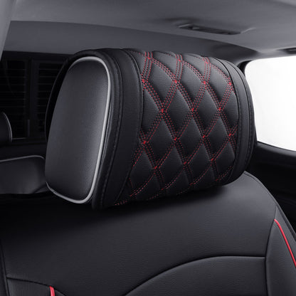 Chevy Silverado GMC Sierra Truck Seat Covers Trail Boss Z71 Pickup 2007-2024 1500 2500HD 3500HD Crew Double Extended Cab Waterproof Leather