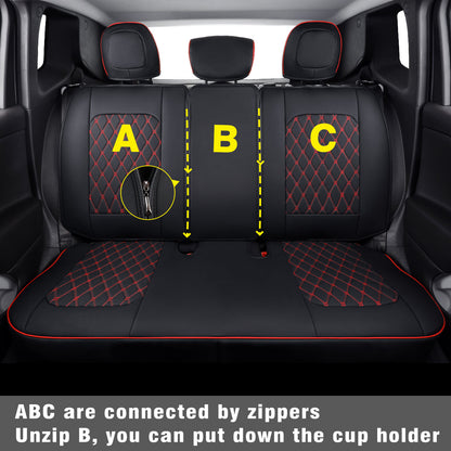 Jeep Cherokee Seat Covers fit for 2014-2023 Jeep Cherokee with Faux Leather All seasons are good Resist claw marks seat covers