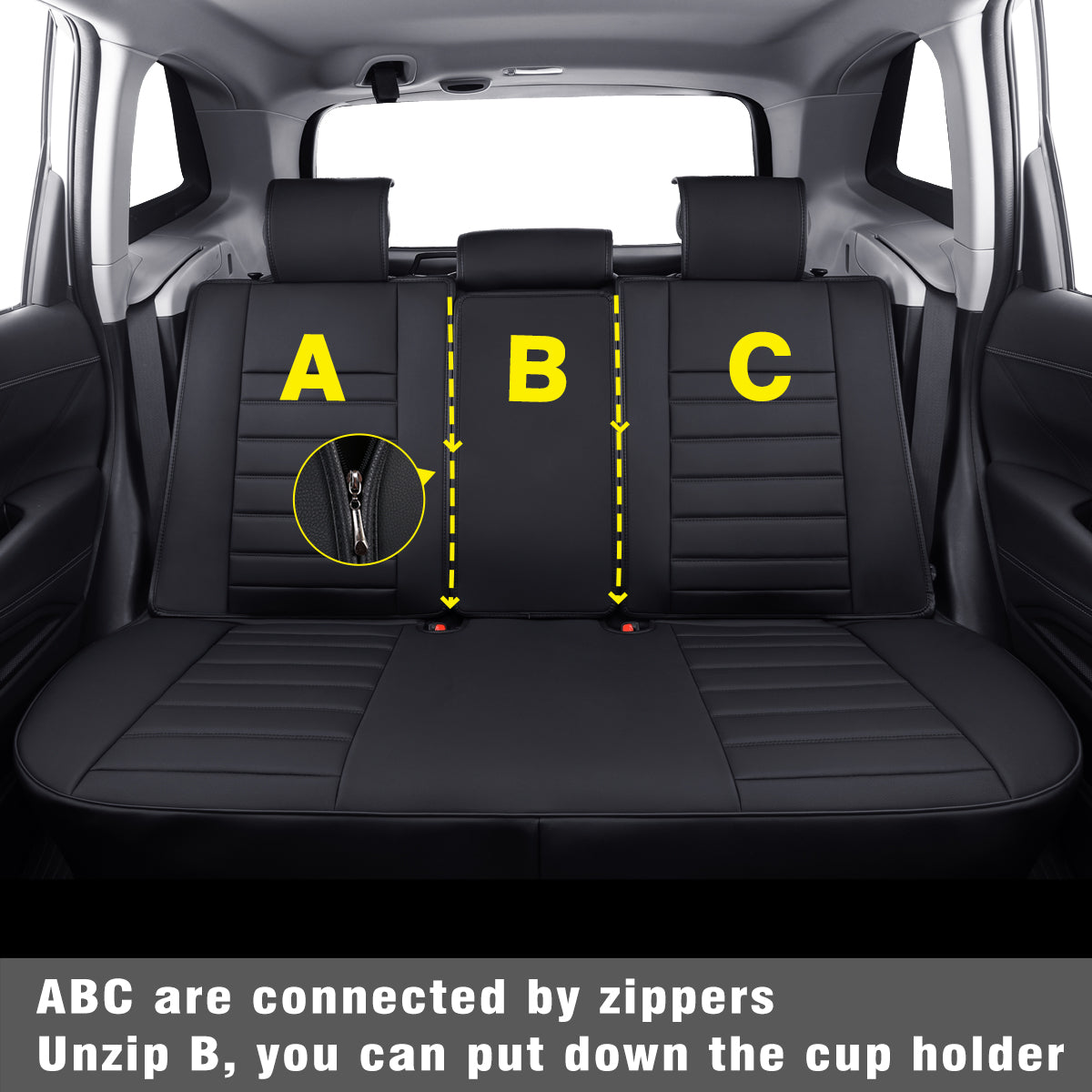 Subaru Forester Seat Covers Custom fit for 2014-2024 Outback and with Faux Leather Full Set Fit Premium Sport Wilderness Limited Touring Base with Waterproof