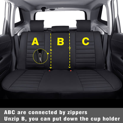 Subaru Forester Seat Covers Custom fit for 2014-2024 Outback and with Faux Leather Full Set Fit Premium Sport Wilderness Limited Touring Base with Waterproof