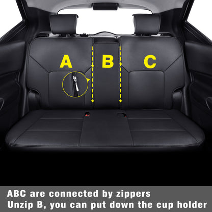 Nissan Kicks Seat Covers Custom,Fit 2018-2024 Kicks Seat Covers SV,SR,S,Front Set,Full Set,  Waterproof artificial leather seat cover