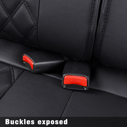 2018-2024 Titan Seat Covers leather Fit Nissan .SV. PRO-4X. Platinum Reserve .S. SL. Crew Caba and Extended Cab&Regular Cab truck Waterproof seat cover