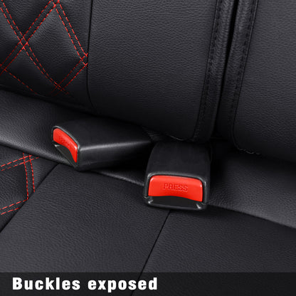 2018-2024 Titan Seat Covers leather Fit Nissan .SV. PRO-4X. Platinum Reserve .S. SL. Crew Caba and Extended Cab&Regular Cab truck Waterproof seat cover