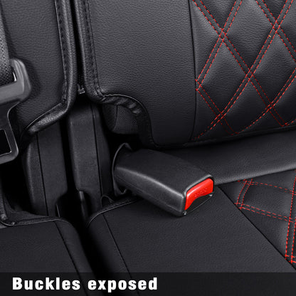 2018-2024 Titan Seat Covers leather Fit Nissan .SV. PRO-4X. Platinum Reserve .S. SL. Crew Caba and Extended Cab&Regular Cab truck Waterproof seat cover