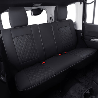Jeep Wrangler JK JL Front Seat Covers Custom Fit 2/4 Door 2007-2024 Unlimited Rubicon 392 Sahara Willys Sport High Altitude Truck Pickup Waterproof Leather