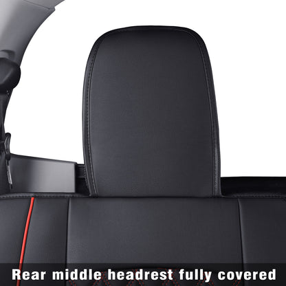 2018-2024 Titan Seat Covers leather Fit Nissan .SV. PRO-4X. Platinum Reserve .S. SL. Crew Caba and Extended Cab&Regular Cab truck Waterproof seat cover