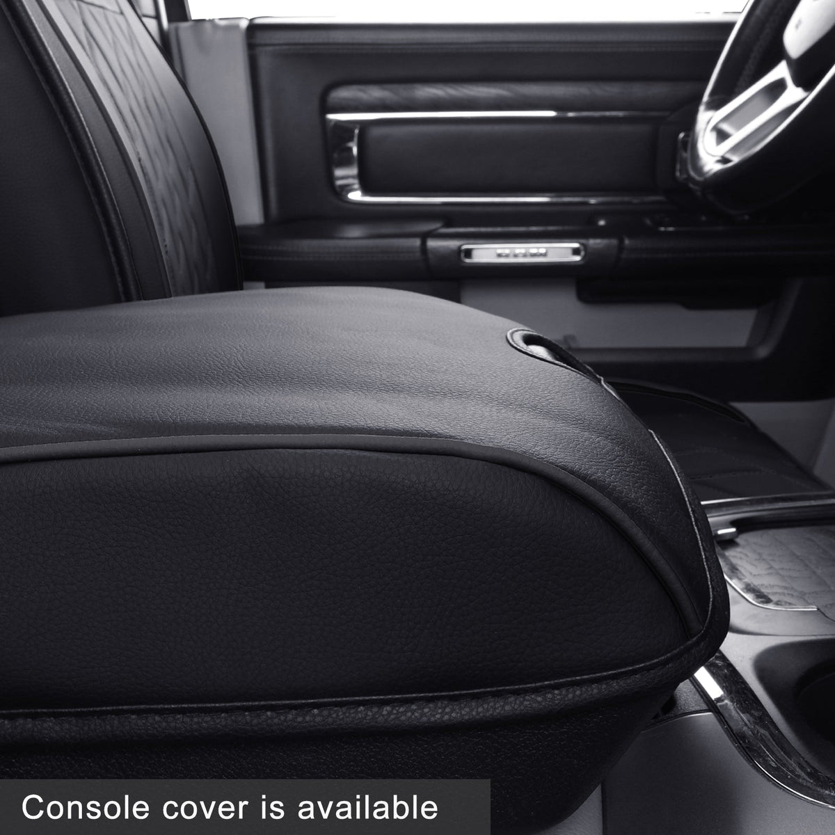 Ram 1500 Seat Covers Front and Back, Also Fit for Minority of The 2006-2020 Ram 2500 3500 Crew Cab& Quad Cab Pickup, with Faux Leather
