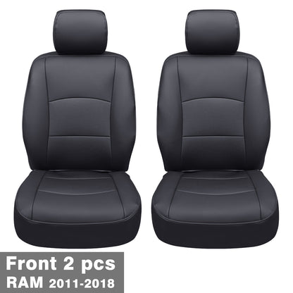Ram 1500 2011-2019 2020 2021 2022 2023 2024 Crew Cab Waterproof Seat Covers FullSet, Custom Fit Ram Bighorn Laramie Limited Rebel Longhorn Pickup with 4/6 Split Rear Seat