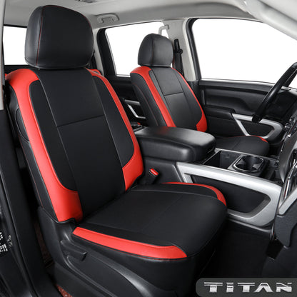 2018-2023 Titan Seat Covers Waterproof leather Fit Nissan SV PRO-4X Platinum Reserve S SL Crew Caba and Extended Cab&Regular Cab truck seat cover