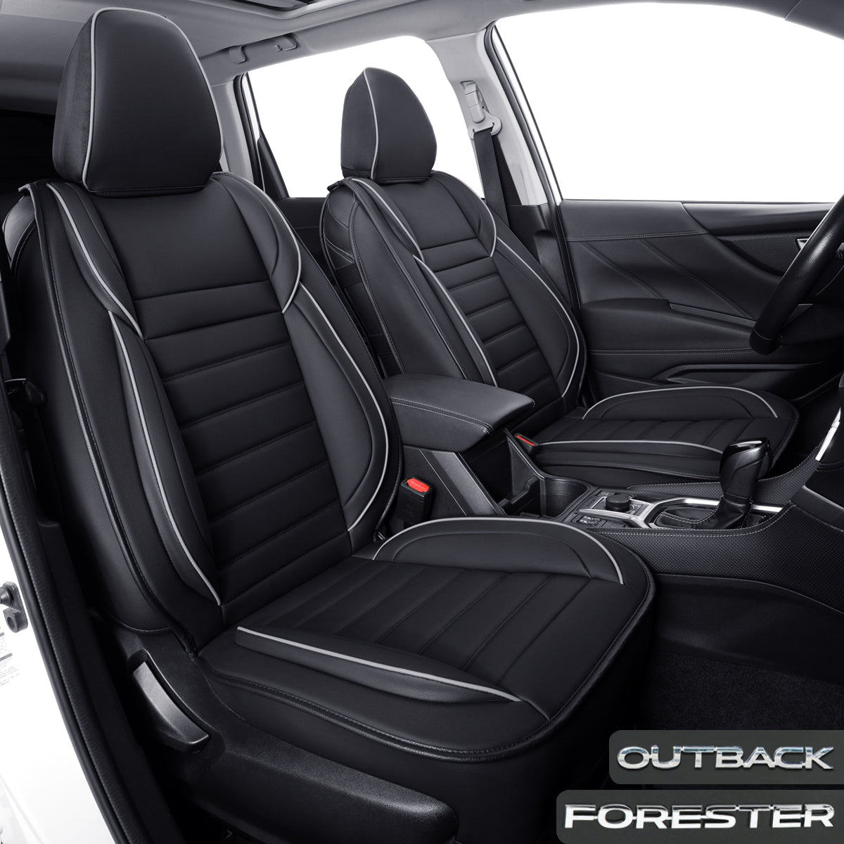 Subaru Forester Seat Covers Custom fit for 2014-2024 Outback and with Faux Leather Full Set Fit Premium Sport Wilderness Limited Touring Base with Waterproof