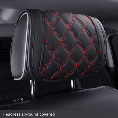 Chevy Silverado GMC Sierra Truck Seat Covers Trail Boss Z71 Pickup 2007-2024 1500 2500HD 3500HD Crew Double Extended Cab Waterproof Leather