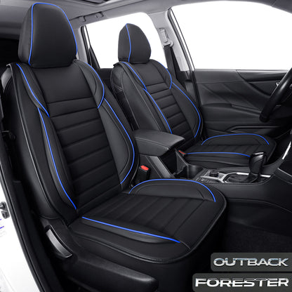 Subaru Forester Seat Covers Custom fit for 2014-2024 Outback and with Faux Leather Full Set Fit Premium Sport Wilderness Limited Touring Base with Waterproof