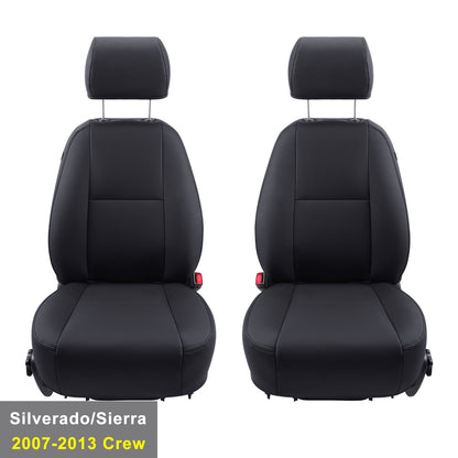 Custom Silverado Seat Covers 2007-2024 Chevrolet Silverado Sierra 1500/2500HD/3500HD crew, all-covered seat covers，dual, extended cab, waterproof leather, , all seasons