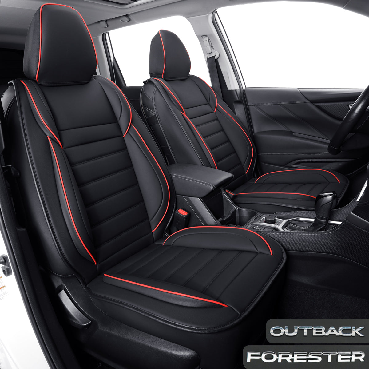 Subaru Forester Seat Covers Custom fit for 2014-2024 Outback and with Faux Leather Full Set Fit Premium Sport Wilderness Limited Touring Base with Waterproof