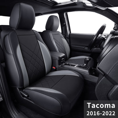 Tacoma Full Seat Covers, suitable for Tacoma 2016-2023 Seat covers for five persons double cab, artificial leather, four seasons available, breathable and comfortable