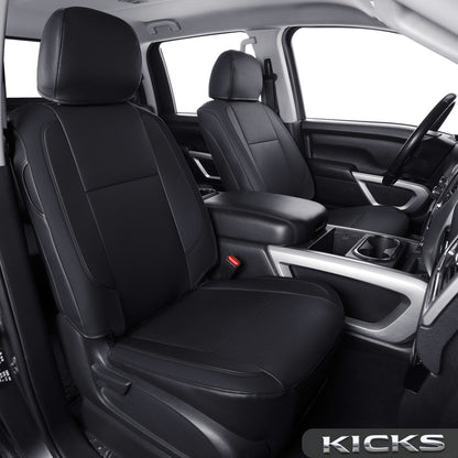 2018-2023 Titan Seat Covers Waterproof leather Fit Nissan SV PRO-4X Platinum Reserve S SL Crew Caba and Extended Cab&Regular Cab truck seat cover