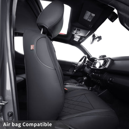 Tacoma Full Seat Covers, suitable for Tacoma 2016-2023 Seat covers for five persons double cab, artificial leather, four seasons available, breathable and comfortable