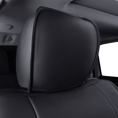 Ram 1500 Seat Covers Front and Back, Also Fit for Minority of The 2006-2020 Ram 2500 3500 Crew Cab& Quad Cab Pickup, with Faux Leather