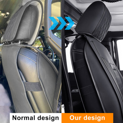 Jeep Wrangler JK JL Front Seat Covers Custom Fit 2/4 Door 2007-2024 Unlimited Rubicon 392 Sahara Willys Sport High Altitude Truck Pickup Waterproof Leather