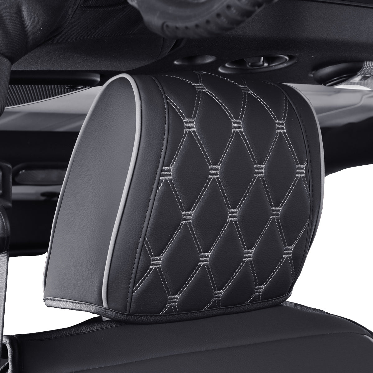 Jeep Wrangler JK JL Front Seat Covers Custom Fit 2/4 Door 2007-2024 Unlimited Rubicon 392 Sahara Willys Sport High Altitude Truck Pickup Waterproof Leather