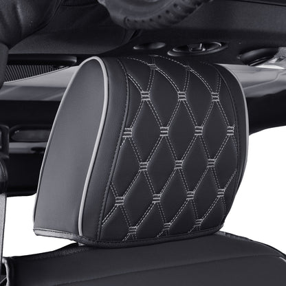 Jeep Wrangler JK JL Front Seat Covers Custom Fit 2/4 Door 2007-2024 Unlimited Rubicon 392 Sahara Willys Sport High Altitude Truck Pickup Waterproof Leather
