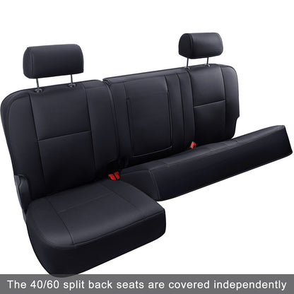 Custom Silverado Seat Covers 2007-2024 Chevrolet Silverado Sierra 1500/2500HD/3500HD crew, all-covered seat covers，dual, extended cab, waterproof leather, , all seasons