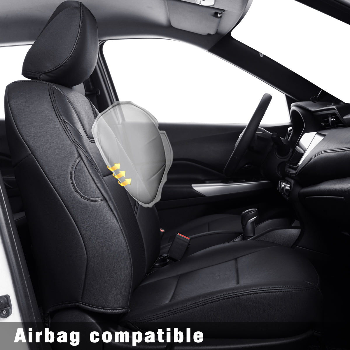 Nissan Kicks Seat Covers Custom,Fit 2018-2024 Kicks Seat Covers SV,SR,S,Front Set,Full Set,  Waterproof artificial leather seat cover