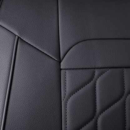 Ram 1500 Seat Covers Front and Back, Also Fit for Minority of The 2006-2020 Ram 2500 3500 Crew Cab& Quad Cab Pickup, with Faux Leather