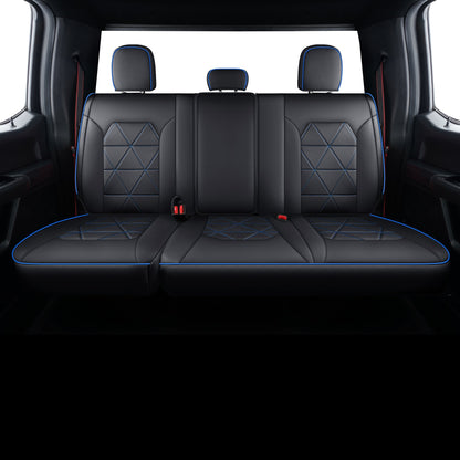 F150 Seat Covers For 2015-2024 F150 CrewCab&2017-2020 F250,F350,F450 CrewCab Waterproof Faux leather