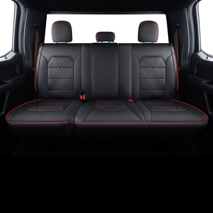 F150 Seat Covers For 2015-2024 F150 CrewCab&2017-2020 F250,F350,F450 CrewCab Waterproof Faux leather