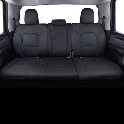 Ram 1500 2011-2019 2020 2021 2022 2023 2024 Crew Cab Waterproof Seat Covers FullSet, Custom Fit Ram Bighorn Laramie Limited Rebel Longhorn Pickup with 4/6 Split Rear Seat