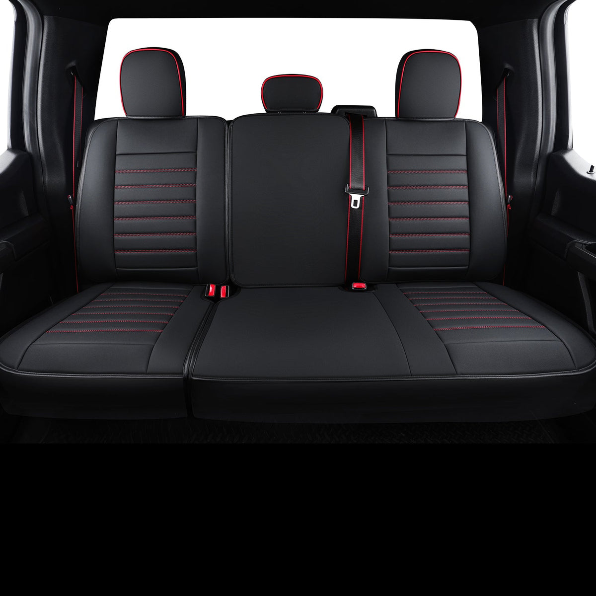 F150 Seat Covers Full Set with Waterproof Leather, Automotive Vehicle Cushion Cover for Cars SUV Pick-up Truck Fit for 2009 to 2024 Ford F150 Carhartt and 2017 to 2023 F250 F350 F450