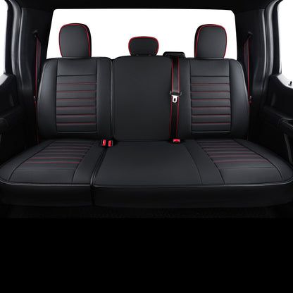 F150 Seat Covers Full Set with Waterproof Leather, Automotive Vehicle Cushion Cover for Cars SUV Pick-up Truck Fit for 2009 to 2024 Ford F150 Carhartt and 2017 to 2023 F250 F350 F450