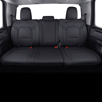 Ram 1500 2011-2019 2020 2021 2022 2023 2024 Crew Cab Waterproof Seat Covers FullSet, Custom Fit Ram Bighorn Laramie Limited Rebel Longhorn Pickup with 4/6 Split Rear Seat