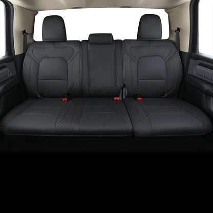 Ram 1500 2011-2019 2020 2021 2022 2023 2024 Crew Cab Waterproof Seat Covers FullSet, Custom Fit Ram Bighorn Laramie Limited Rebel Longhorn Pickup with 4/6 Split Rear Seat