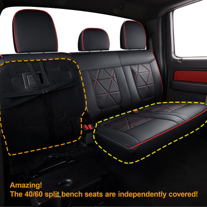 Ford F150 Seat Covers,For 2009-2014 F150 CrewCab 2011-2016 F250 F350 Waterproof faux leather All seasons are good Free delivery