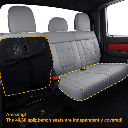 Ford F150 Seat Covers,For 2009-2014 F150 CrewCab 2011-2016 F250 F350 Waterproof faux leather All seasons are good Free delivery