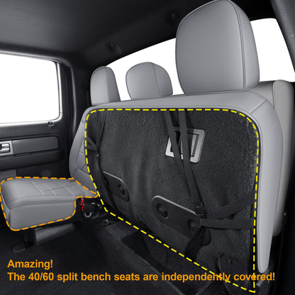 Ford F150 Seat Covers,For 2009-2014 F150 CrewCab 2011-2016 F250 F350 Waterproof faux leather All seasons are good Free delivery