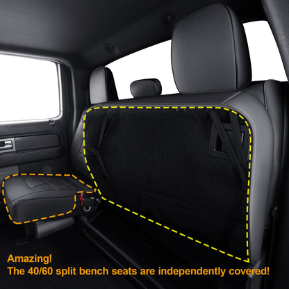 F150 Seat Covers For 2015-2024 F150 CrewCab&2017-2020 F250,F350,F450 CrewCab Waterproof Faux leather