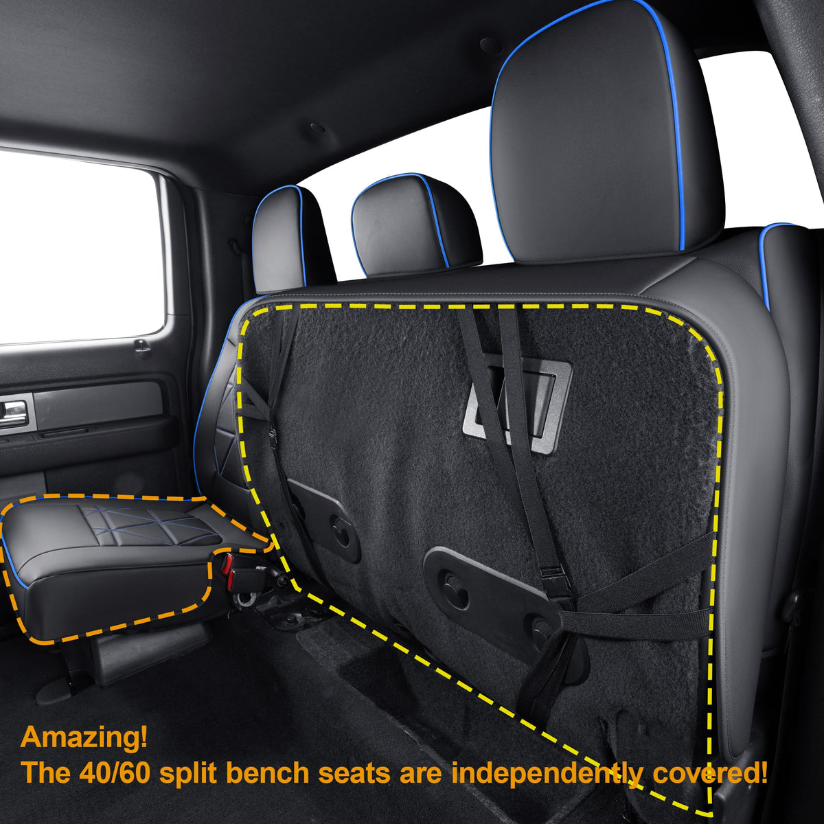 Ford F150 Seat Covers,For 2009-2014 F150 CrewCab 2011-2016 F250 F350 Waterproof faux leather All seasons are good Free delivery