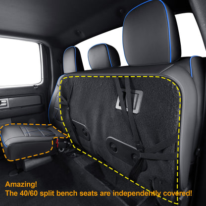 Ford F150 Seat Covers,For 2009-2014 F150 CrewCab 2011-2016 F250 F350 Waterproof faux leather All seasons are good Free delivery