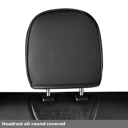 F150 Seat Covers Full Set with Waterproof Leather, Automotive Vehicle Cushion Cover for Cars SUV Pick-up Truck Fit for 2009 to 2024 Ford F150 Carhartt and 2017 to 2023 F250 F350 F450