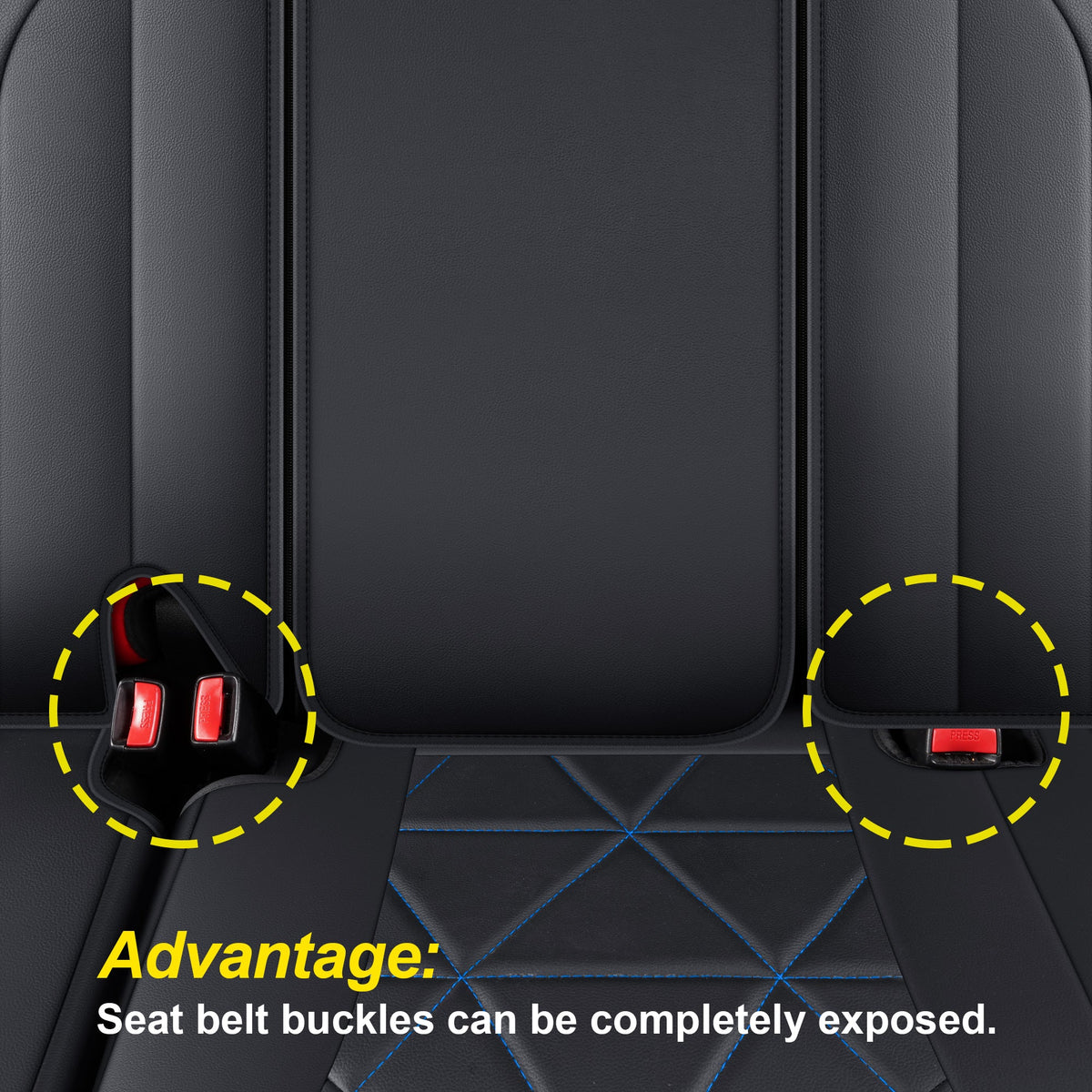 F150 Seat Covers For 2015-2024 F150 CrewCab&2017-2020 F250,F350,F450 CrewCab Waterproof Faux leather