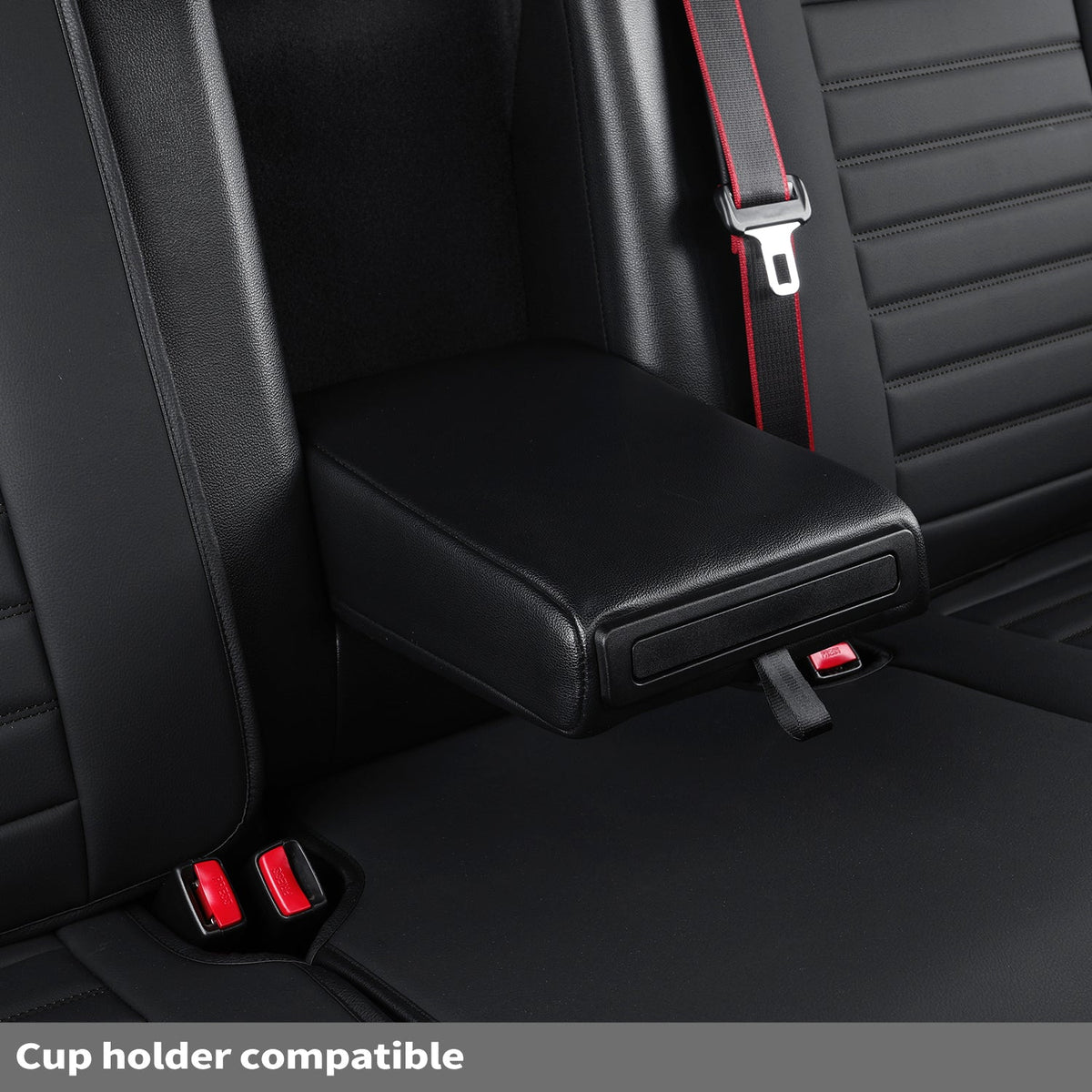 F150 Seat Covers Full Set with Waterproof Leather, Automotive Vehicle Cushion Cover for Cars SUV Pick-up Truck Fit for 2009 to 2024 Ford F150 Carhartt and 2017 to 2023 F250 F350 F450