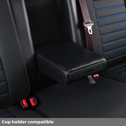 F150 Seat Covers Full Set with Waterproof Leather, Automotive Vehicle Cushion Cover for Cars SUV Pick-up Truck Fit for 2009 to 2024 Ford F150 Carhartt and 2017 to 2023 F250 F350 F450