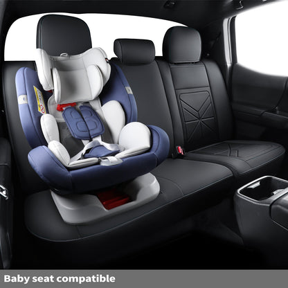 2005-2023 Tacoma Seat Covers Custom Double Cab,Waterproof leather seat cover, all seasons including trims like SR, SR5, Limited, TRD Off Road, TRD Pro, TRD Sport, etc. comfortable and breathable