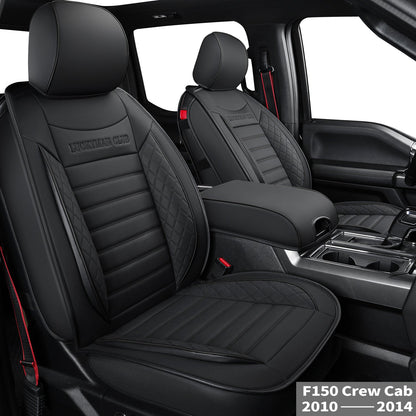 F150 Seat Covers Full Set with Waterproof Leather, Automotive Vehicle Cushion Cover for Cars SUV Pick-up Truck Fit for 2009 to 2024 Ford F150 Carhartt and 2017 to 2023 F250 F350 F450